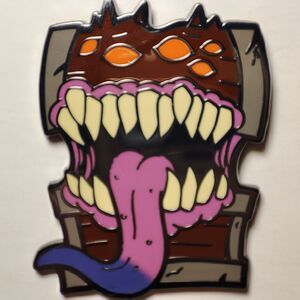 Dungeons And Dragons Mimic Enamel Pin Official Collectible D&D Badge